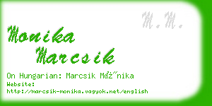 monika marcsik business card